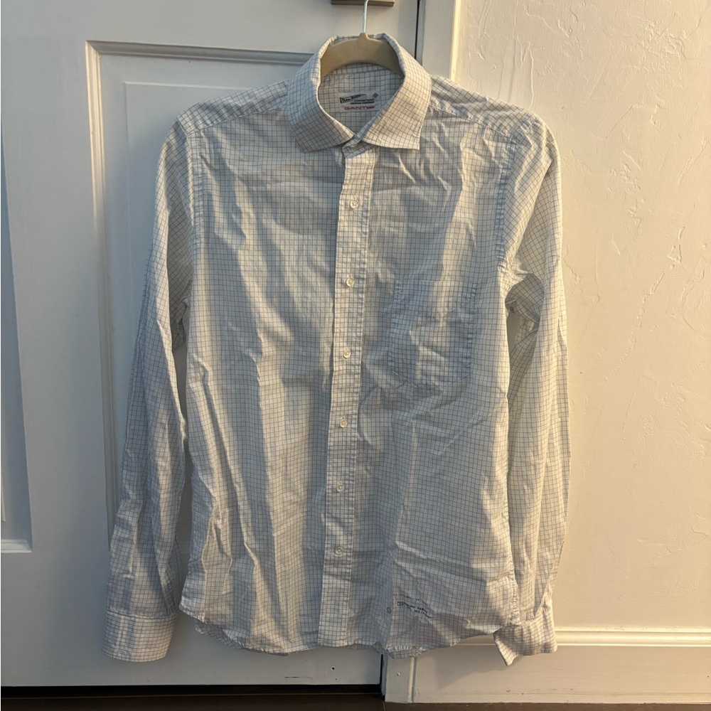 Gant White button down shirt with blue stripes